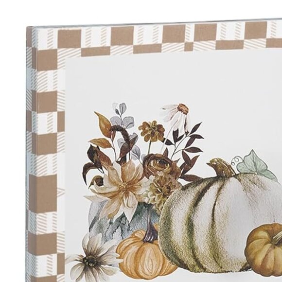 Autumn Farm Canvas Wall Art 12x12" Prints, Set 4, Fall Neutral Cottage-Core NEW! - Picture 2 of 11